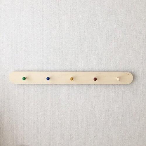 Wooden Wall Hooks Kids Garments Organizer Rack Clothes Hat Hanging Hook Hanger Kids Room Decor Hanger