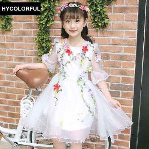 Kids dresses for girls clothes 2019 Summer dress children clothing flower girl dresses princess dress girl vestidos 3-14Y