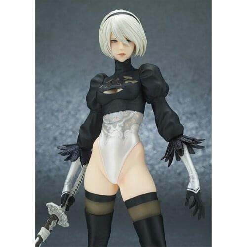 28cm Anime Game NieR: Automata 2B YoRHa No.2 Type B Deluxe Version Statue Sexy Girl 1/6 Scale PVC Action Figure Model Toys Doll