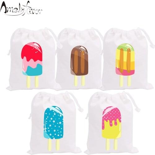 Popsicle Theme Party Bags Candy Bag Gift Bags Tea Time Ice Popsicle Decorations Grand Event Birthday Party Container Supplies