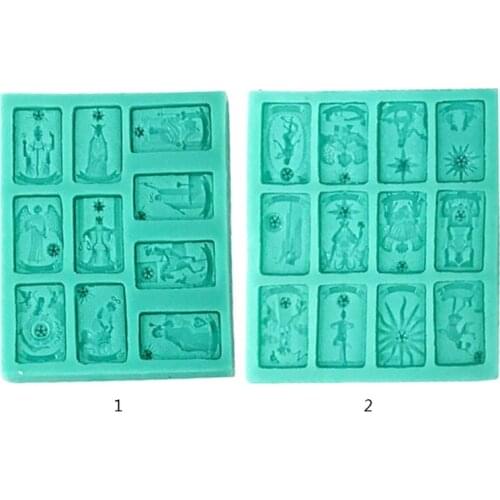 Card Necklace Epoxy Resin Mold Earrings Pendant Casting Silicone Mould DIY Crafts Jewelry Casting Tool