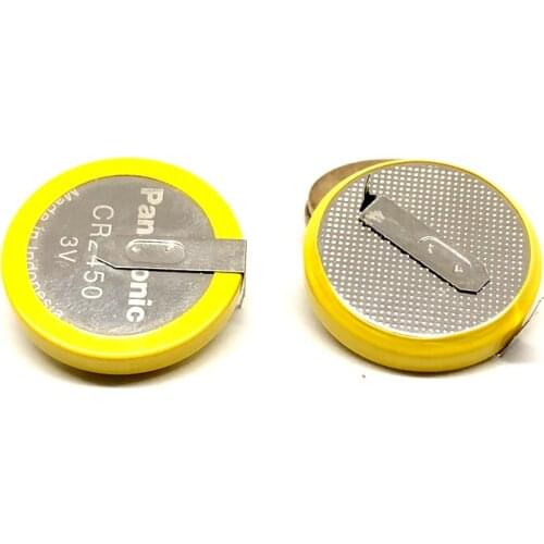 10pcs/lot Panasonic CR2450 550mAh Button Cell Batteries 3V Welding Solder Pins Bluetooth Watch Accessories CR 2450 Coin battery