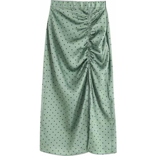 Summer Womens Polka Dot Skirt High Waist Fashion Casual Comfortable Long Skirt 2021 New
