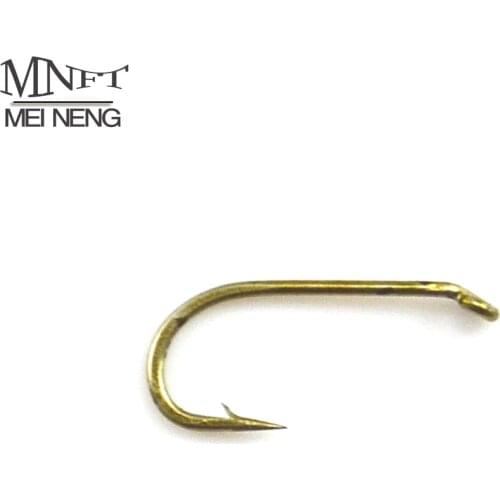 MNFT 50 PCS/Lot Copper Color Small Fishhook Barbed #13 #14 Fly Fishing Flies Bugs DIY Fly Tying Hooks