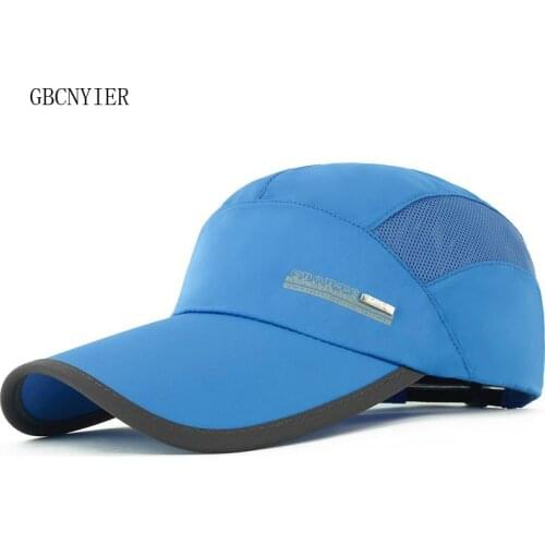 GBCNYIERCool Quick Dry Male And Female Summer Baseball Cap Bone Brim Thin Cotton Men Hat Quick-Dry Female Sport Visor Breathable