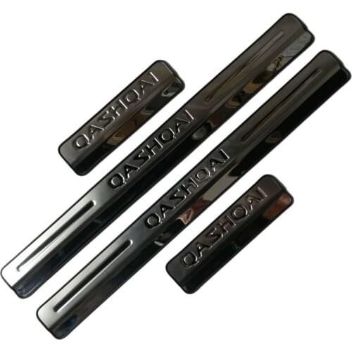 For Nissan Qashqai J10 2007-2013 j11 2014-2020 Car Door Sill Pedal Sticker Accessories Scuff Plate Styling Auto Cover 4pcs