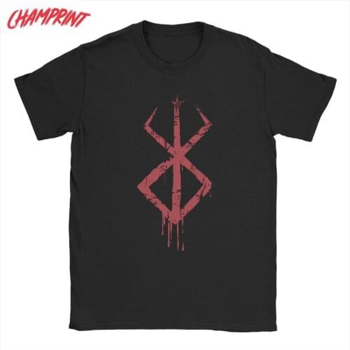 Berserk Brand Of Sacrifice Symbol T Shirts Men 100% Cotton Fun T-Shirts Round Collar Anime Tees Short Sleeve Tops New Arrival
