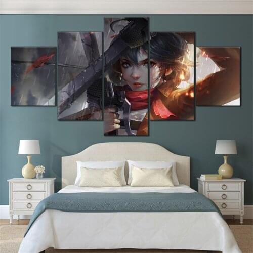 Attack on Titan Anime Painting Wall Mikasa Japanese Anime Home Decor Painting Posters Wall Decor Home Room Art Painting