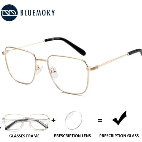 BLUEMOKY Square Prescription Progressive Glasses Men Myopia Hyperopia Optical Eyeglasses Anti Blue Light Photochromic Eyewear