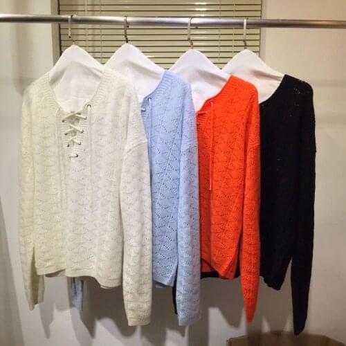 2020 Autumn 100% Cashmere Pullover Sweater Women High-end Brand Runway Fashion O-neck Long Sleeve Hollow Out Top Sweater