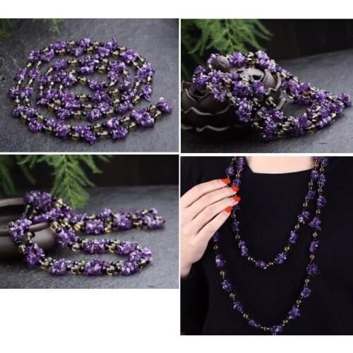 Natural red agates stone necklace, Valentines Day gift crystal sweater chain deer