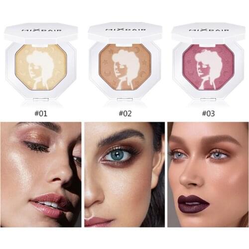 Eyeshadow Palette Glitter Makeup Highlighter Powder Palette Glitter Kit 2 Colors in 1 Face Eye Highlighter