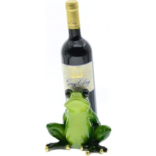 Resin Frog Wine Rack Statue Livingroom Bedroom Desktop Decoration Office Bar Counter Ornaments For Apartment Interior Home Decor