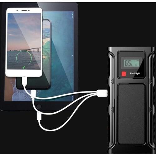 2000A Peak 12V Car Jump Starter LED Flashlight Power Bank Auto Battery Supply Power 2USB QC3.0 SOS