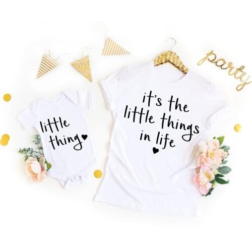 Mommy and Me Shirts Mama Daughter Set of T-shirts Its The Little Things In Life Shirts Little Thing Baby Bodysuits Mama Tops