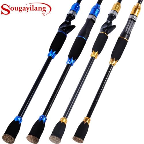 Sougayilang Spinning Casting Fishing Rod 36 Ton Carbon Fiber O-Ring Line Guides Strong Reel Seat Ultra Light Fishing Poles