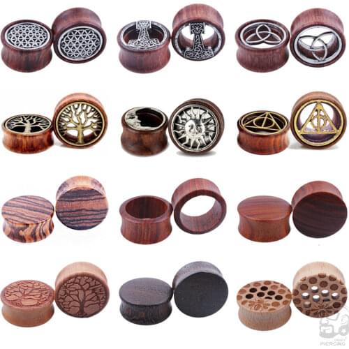 Mushroom 316L Steel Double Flares Ear Gauges Plugs Body Jewelry Piercing Earring Tunnels Expander Saddle 10- 25mm 2 pcs