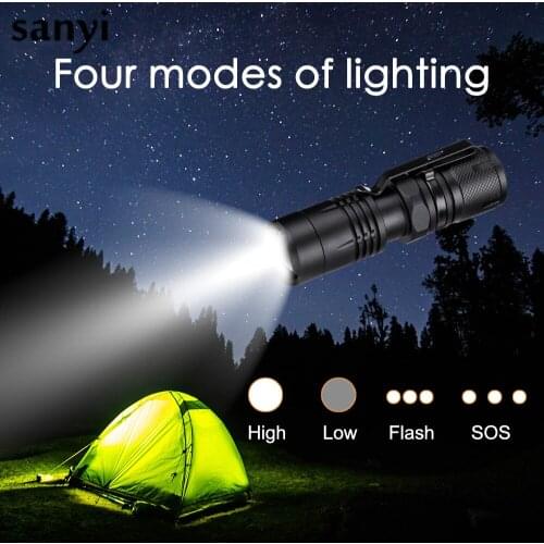 Super Mini Flashlight Waterproof LED Lanterna 4 Modes Zoomable Pocket Flashlight Torch Built in Magnet for Camping Use 16340