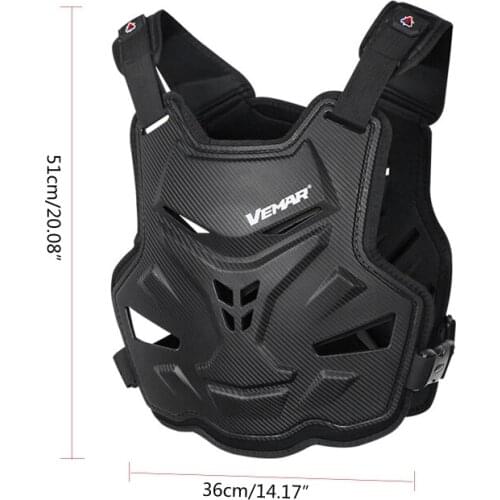 T3ED Adult Motorcycle Dirt Bike Body Armor Protective Gear Chest Back Protector Protection Vest for Motocross Skiing Skating