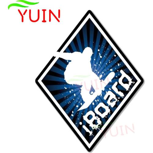 Personality Diamond Snowboard Car Sticker Extreme Sport Decals PVC Decorative Accessories Waterproof High Quality Decal 10*8cm