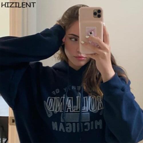 Spring Streetwear Y2K Tops Kawaii Gothic Oversized Hoodie Letter print Streetwear Womens vintage Couple High Street Sweatshirts