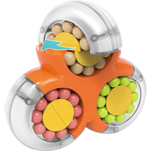 Rotating Magic Bean Toys Anti Stress Toy Hanging Keychain Toy Pendant Figet Toy Educational Cube Toy For Children Gift Kid