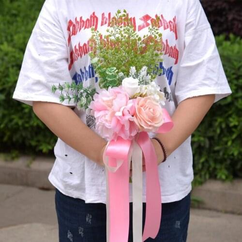 Creative Wedding Bride Bouquet Simulation Rose Bridesmaid Holding Flowers Marriage Layout Supplies