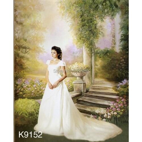 10*20ft Hand Painted Muslin Photo Backdrops,Studio wedding backdrop K9152 ,fondos fotografia, Photography Background