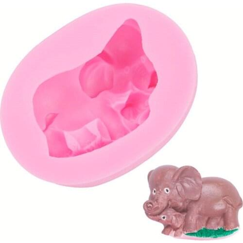 11*8*3.5CM DIY Sugar Craft Cake Vintage Elephant Silicone Mold Fondant Mold Cake Decorating Tools Gum Paste Mold