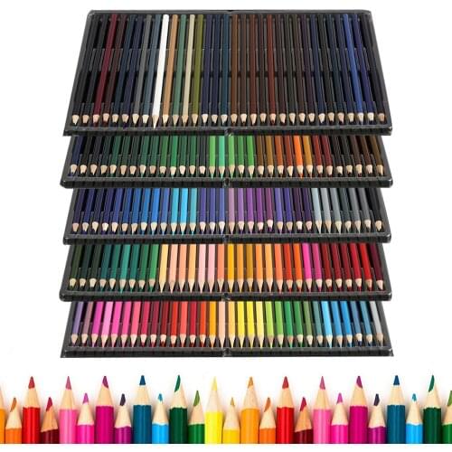 160 Colors Professional Oil Color Pencil Set Watercolor Drawing colored pencils wood colour coloured pencils kids