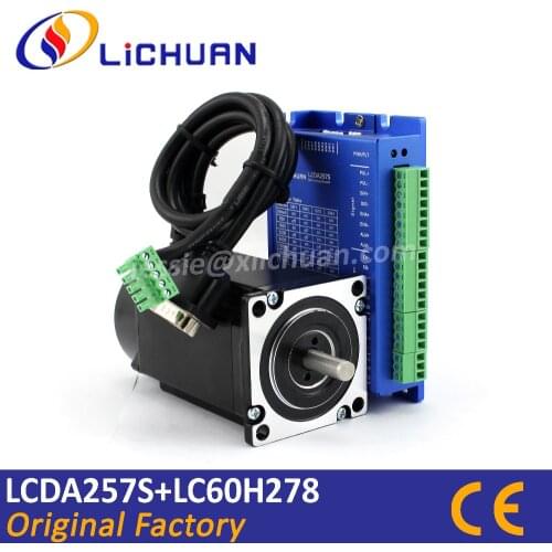 2-phase step servo motor with driver LCDA257S+LC60H278 nema24 closed loop motor control kit