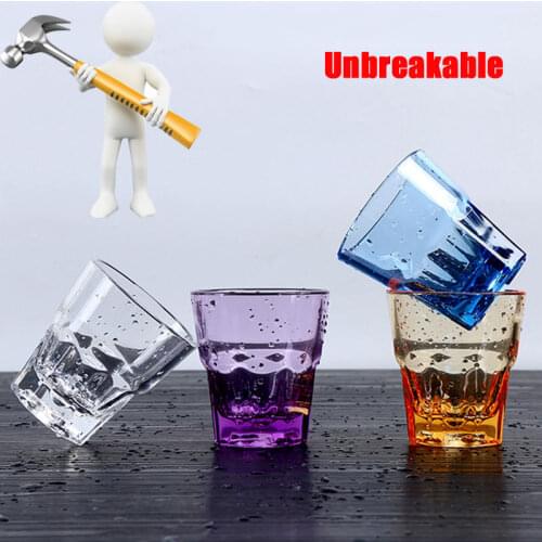6 pcs/lot Unbreakable Glasses Colorful Plastic Tumbler Cups Heat-Resistant Shatterproof Reusable Fit Beer Water Outdoor Party