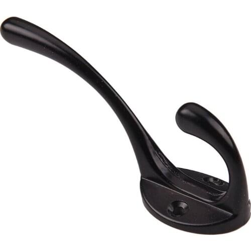 9 Pack Coat Hooks Wall HooksHeavy Duty Wall Mounted for Hat Hardware Dual Prong Retro Coat Hanger with 20 ScrewsBlack/Gold