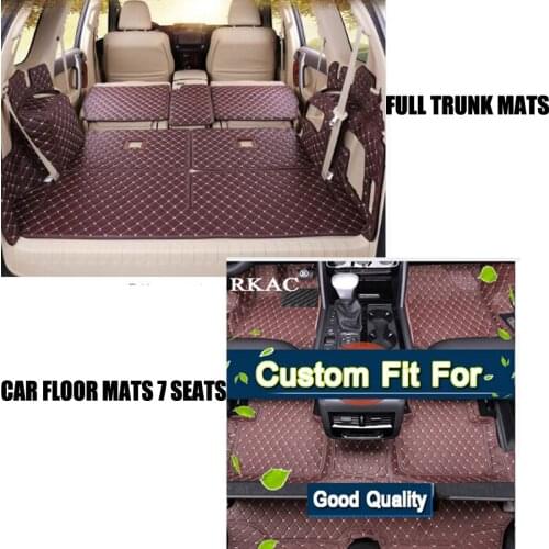 Custom fit for car floor mats full trunk mats for toyota For Toyota Land Cruiser Prado 2011-2017 7 Seats Waterproof Boot Carpet