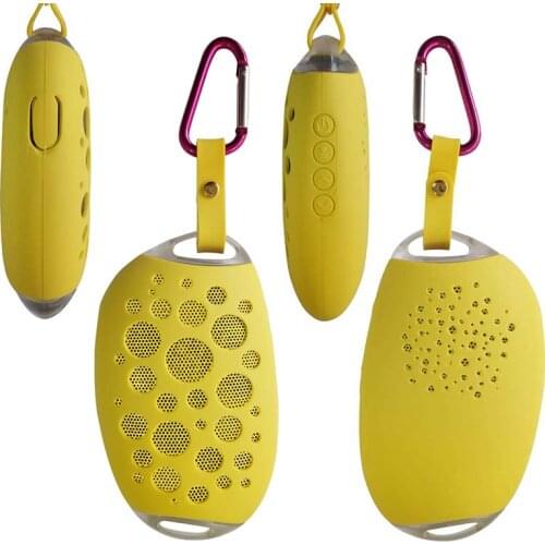 Mango Shape Wireless Speaker Phone Bluetooth Loudspeaker with Mic Hook FM Radio Mini Portable LED Outdoor Waterproof Speaker