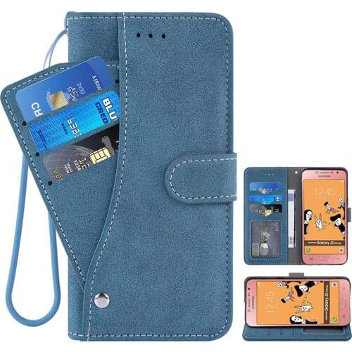 Anti-Fall Leather Flip Case For Samsung Galaxy J2 Pro J4 J6 Plus J8 2018 J7 2017 J5 2015 J1 J3 2016 Phone Case Wallet Book Cover