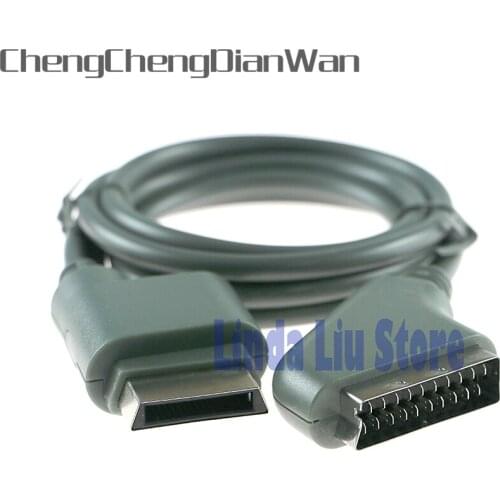 ChengChengDianWan For XBOX360 xbox 360 1.8M 6FT RGB SCART cable HD LEAD Cord 10pcs/lot
