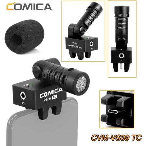 COMICA CVM-VS09 MI TC 180 Degree Rotation Smartphone Microphone Connection Cardioid for Iphone IOS Android Phone TYPE-C