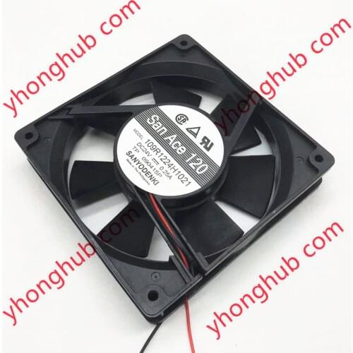 Sanyo Denki 109R1224H1021 Server Cooling Fan DC 24V 0.25A 120x120x38mm 2-wire