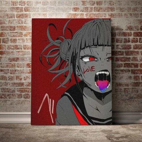 Canvas Prints Paintings Anime Wall Art 1 Panel Poster Modular Himiko Toga Boku No Hero Academia Modern Pictures For Living Room