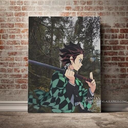 Kimetsu no yaiba Tanjirou Real life Decoration Prints Home Canvas Living Kids Room Bedroom Painting Wall Art Studio Poster