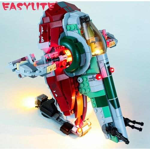 LED Light Up Kit For 75312 Boba Fetts Starship Block DIY Toy Building Blocks Lighting Set NOT Include Model