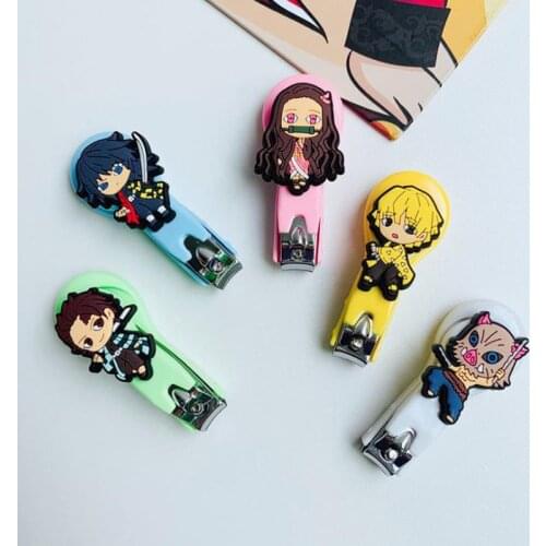 1 Pcs Kawaii Anime Demon Slayer Kimetsu No Yaiba Kamado Tanjirou Nezuko Cosplay Props Nail Clippers Nail Scissor Model Toys Gift
