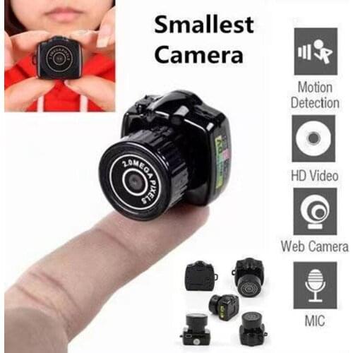 Y2000 Mini Smallest HD Video Camera 720P Mini Pocket DV DVR Portable Mini Camera Camcorder Max 32GB