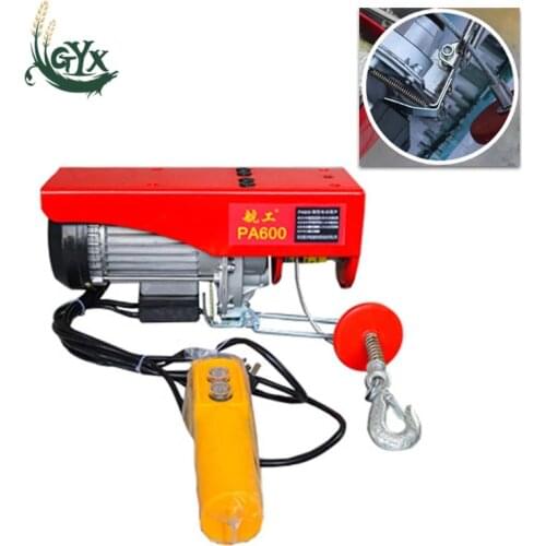 220v mobile engine small crane cable hoist lifting wire crane electric workshop power gantry crane 1400W lifting tool