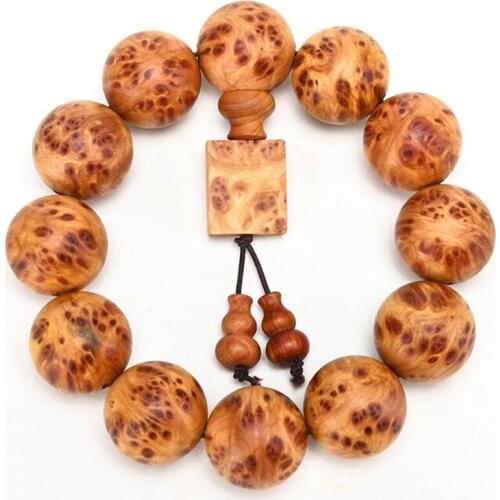 Fashion Men Buddha Bracelets arborvitae Wood Buddha Beads Bracelet Elastic Multilayer Charms Jewelry Gifts