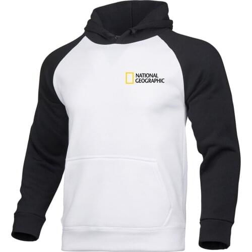 2021 Fall/Winter New National Geographic Magazine Harajuku Mens Quality Pullover Sweater Street Fashion Casual Hoodie