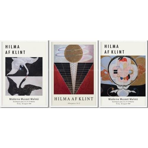 Hilma AF Klint print set, art prints, modern art poster gallery wall decoration