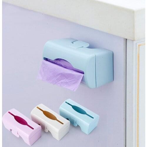 Wall-mounted Garbage Bag Storage Box Kitchen Plastic Bag Extraction Box Storage Box Shelves for Wall Home Goods
