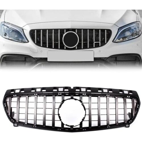 Car Front Grille AMG GTR Style Grill For Mercedes Benz A Class W176 A200 A250 A45 2013 2014 2015 Base Standard Model with Emblem